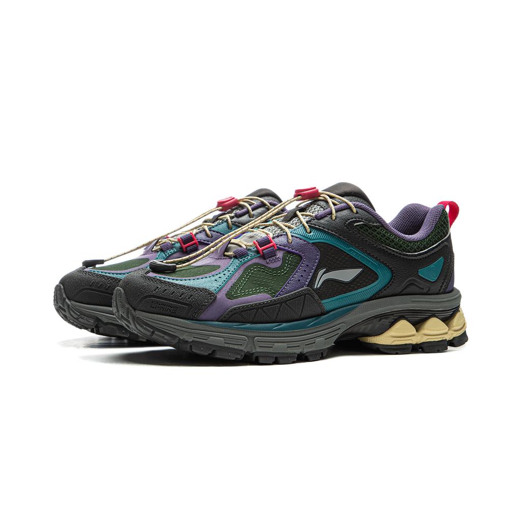 New LiNing Support 2.0 Trail V2 Slip Resistant Abrasion Resistant Low Top Running Shoes Women's Gray Blue ARXU024-2