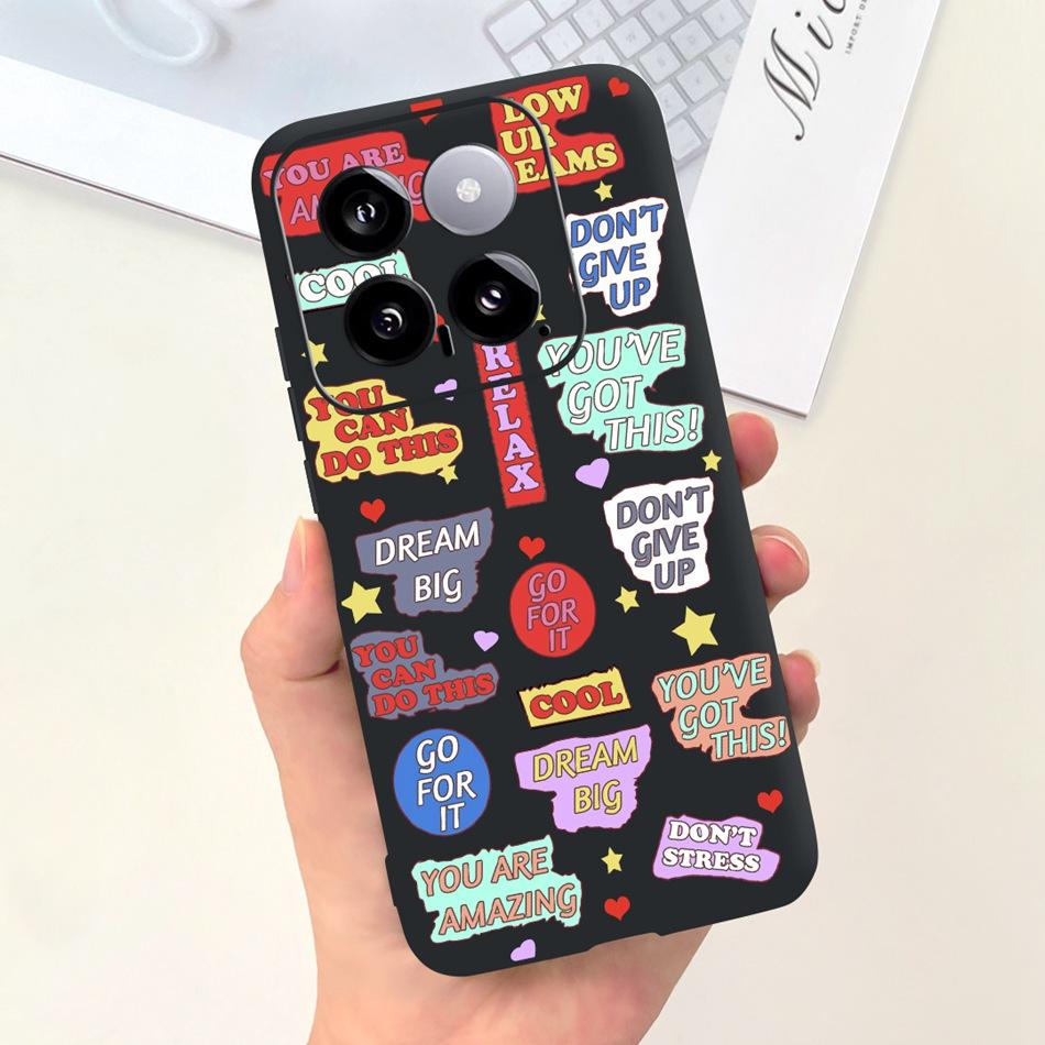For Xiaomi 14 Phone Case Xiaomi Mi 14 5G Mi14 2024 Cute Cat Cartoon Jelly Silicon Soft Protective Back Cover