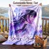 Custom Text Flannel Throw Blanket, Lightweight Cozy Bed Sofa BlanketGenshin Impact