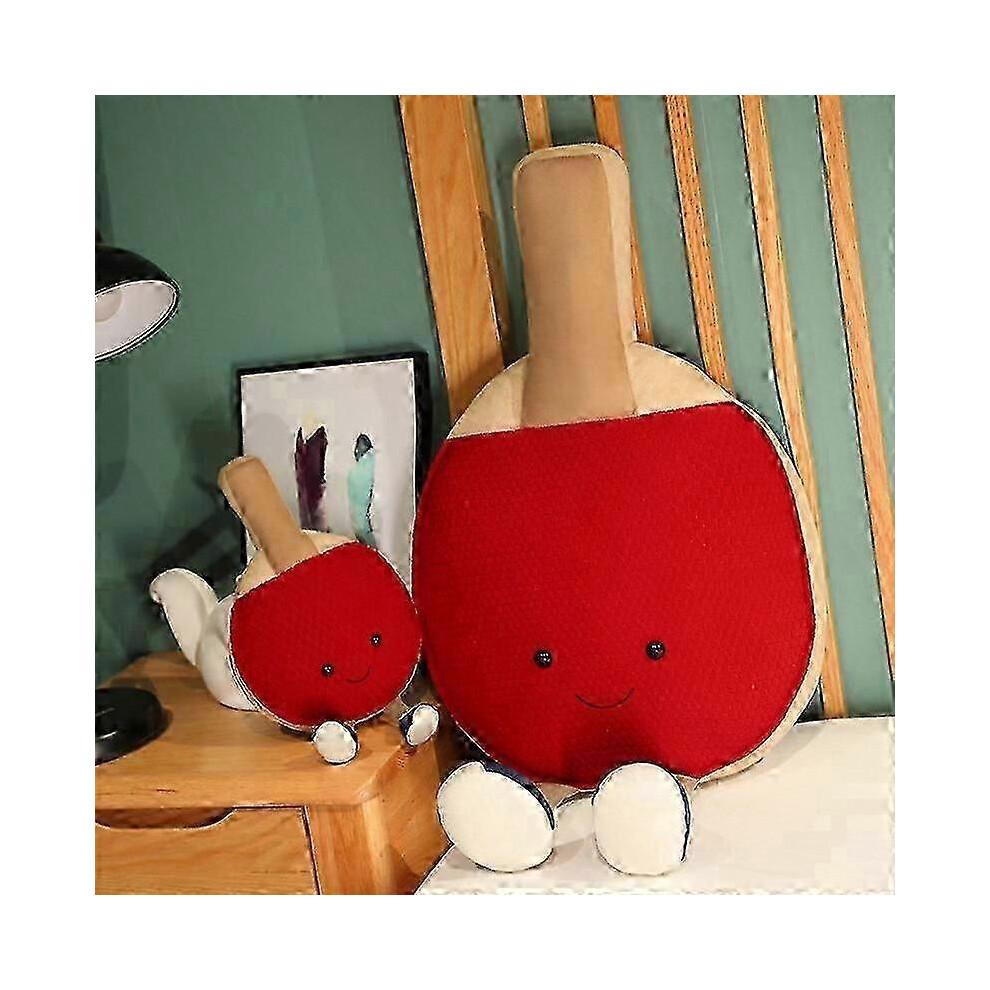 Cuscino a forma di racchetta da ping pong 30*15cm, Bambola di peluche, Regalo di compleanno per bambini, Cuscino per soggiorno e camera da letto