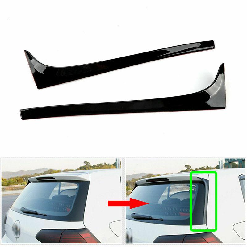Pair Rear Left/Right Window Spoiler Side Wing Spoilers Trim Exterior Parts for VW Golf 7 7.5 MK7 MK7.5 2014 2015 2016 2017 2018