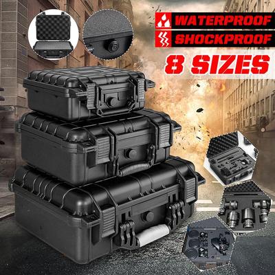 Tragbarer Kunststoff-Sicherheits-Werkzeugkasten, wasserdicht, sturzsicher, Präzisionsinstrumentenkoffer, Schwamm, stoßfest, Werkzeugkasten