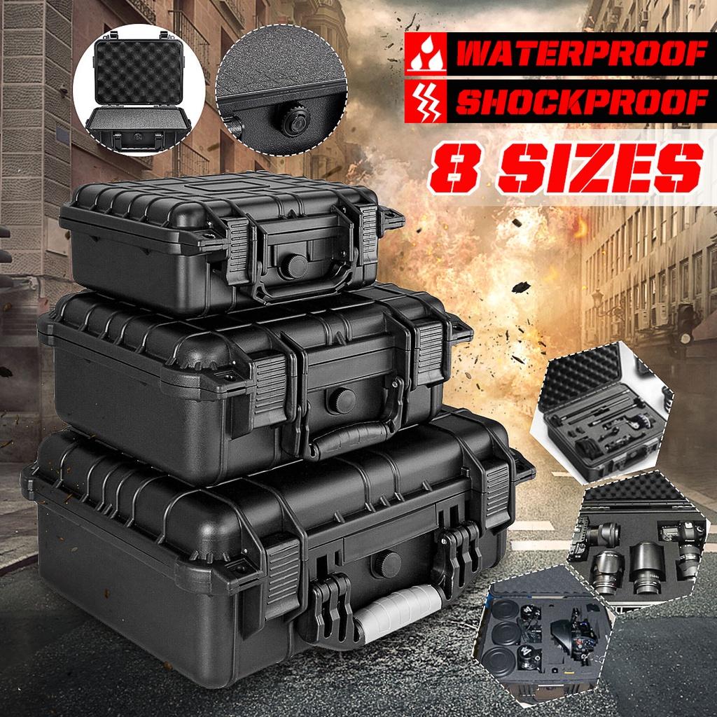 Caja de herramientas de seguridad protectora de plástico portátil, resistente al agua, anticaída, caja de instrumentos de precisión, esponja a prueba de golpes