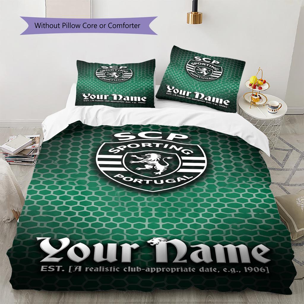 Name Custom Sporting CP Pattern Bedding Set Quilt Cover Pillowcase Home Decor Gift (1 * duvet cover + 2 * pillowcase, without core)