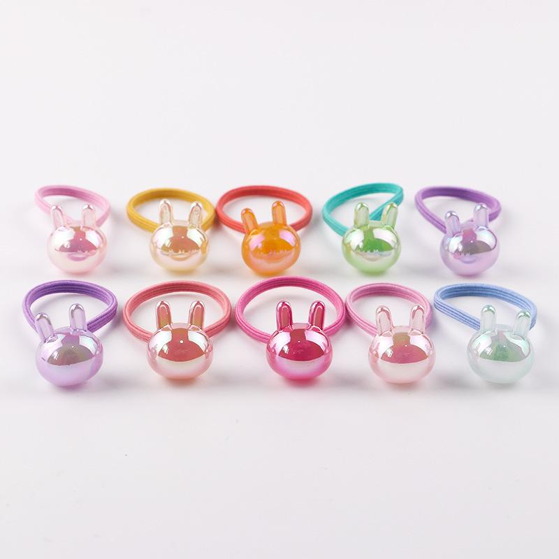 10Pcs Children's Elastic Hair Bands Candy Color Baby Girls Hair Rope Ties Ponytail Holder Rubber Band Hair Accessories Headwear