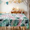 Tropical Leaves Pattern Rectangle Table Cloth for Table Decor Party Waterproof Reusable Tablecloth for Table Indoor Outdoor