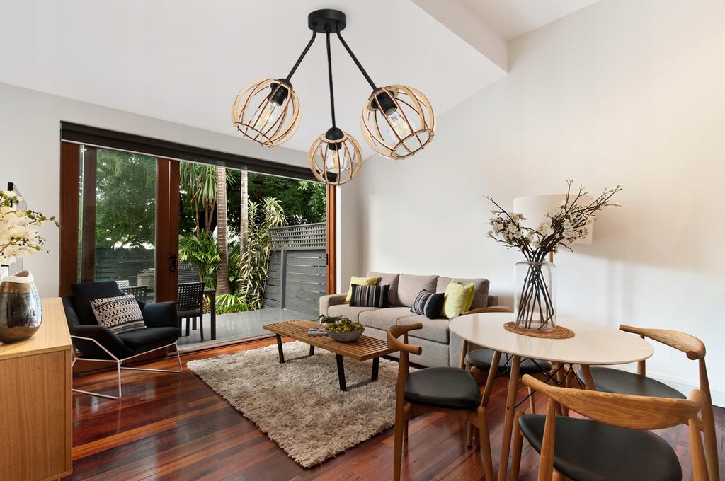 Hanging Lamp, Ceiling Chandelier, Wooden Lampshade, Led