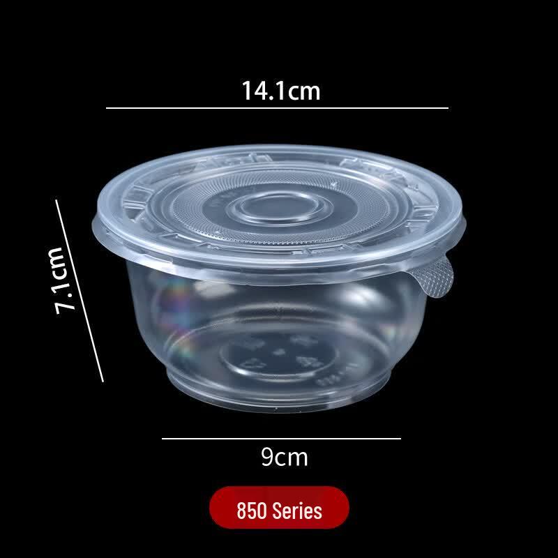 Yenuanyang Disposable Round Plastic Meal Boxes with Lids