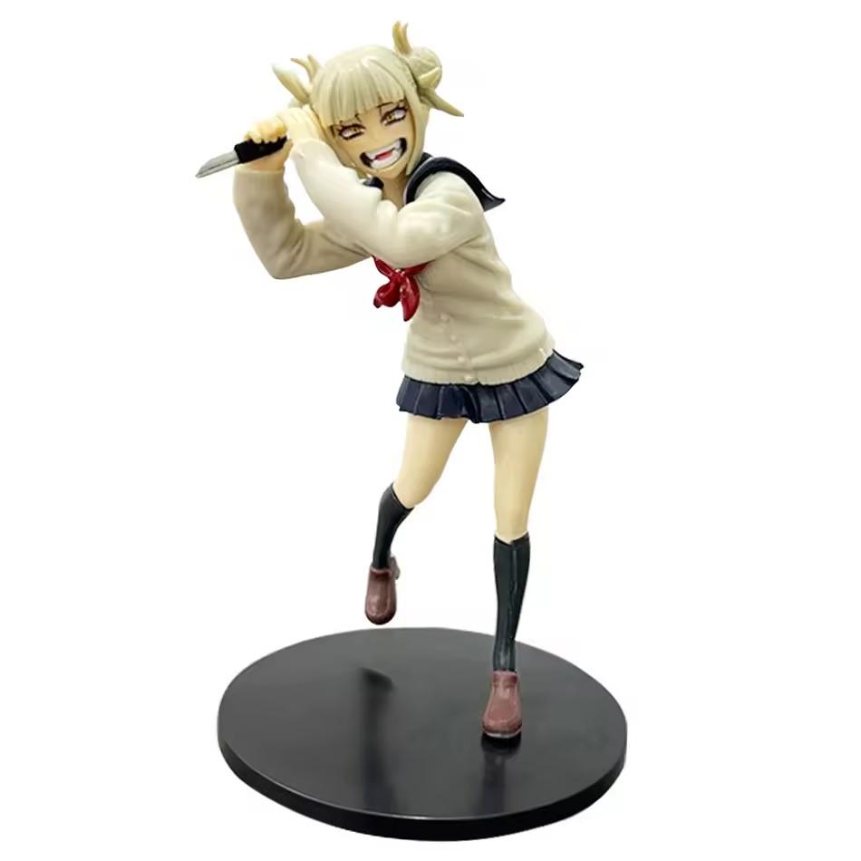 17cm Anime My Hero Academia Anime Figur Toga Himiko Niedliche Uniform Actionfiguren PVC Modell Spielzeug Sammlung für Erwachsene Statue Geschenk für Fans