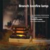 USB Rechargeable Fake Bonfire Night Light 3 Modes LED Campfire Night Light with White Noise for Christmas Living Room Decoration