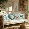 1/4pcs Coastal Throw Pillow Covers Watercolor Ocean Sea Turtle Seahorse Starfish Shell Decorative Pillowcases