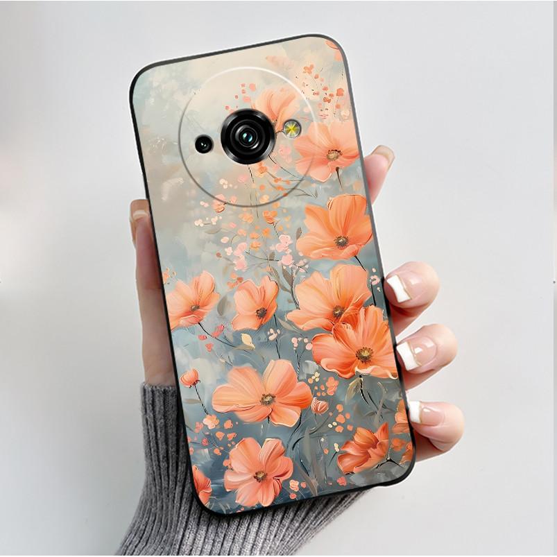 Phone Case For Oukitel C59 Pro Casing Luxury Fashion Butterfly Flower Cellphone Cases Black Jelly Soft Slim Silicone Back Cover
