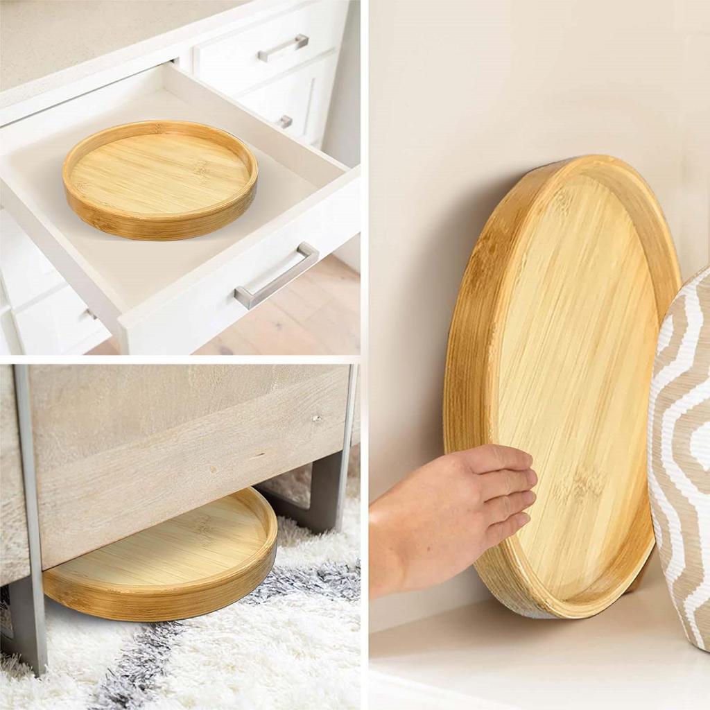 Wooden Couch Clip On Tray Table 25cm Armrest Organizer Holds Remote Drinks Phone Snacks, Stable Side Table for Living Room