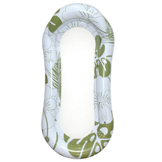 

Inflatable Float Row with Net Strong Buoyancy Waterproof Printed Lounger Bed зелёный