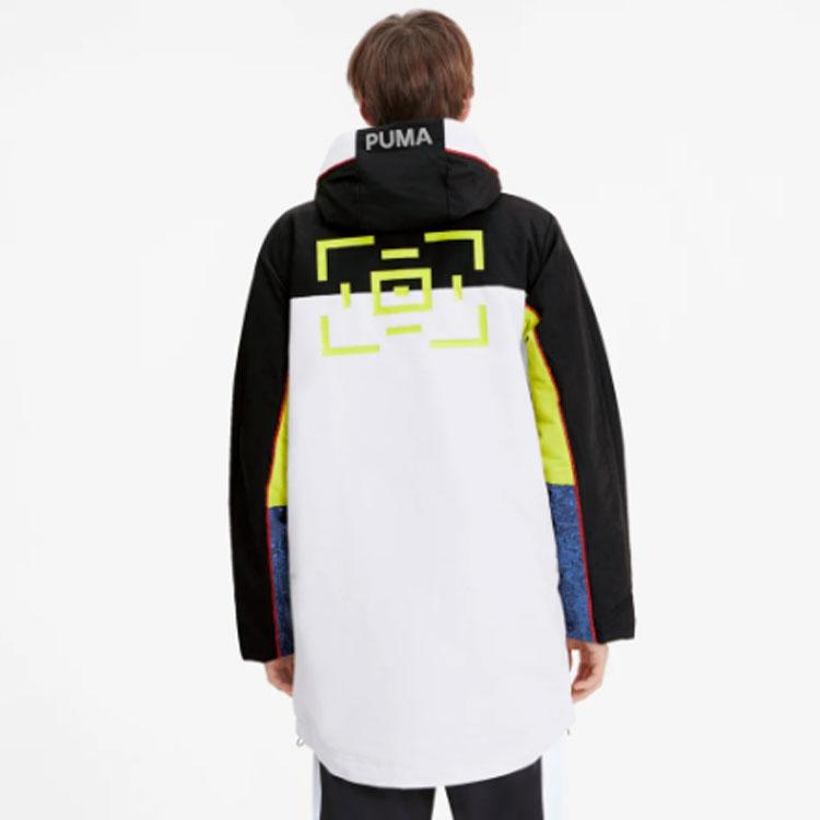 PUMA Color Block Hooded Zip Jacket Men jackets White 595419-02