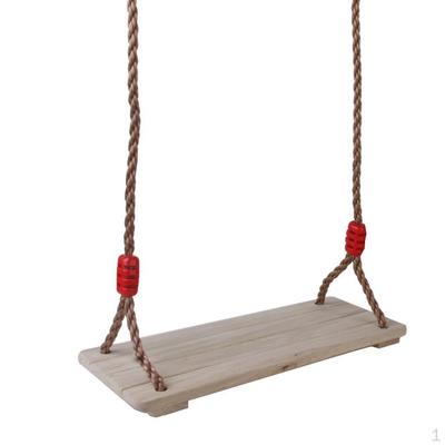 Balançoire d'extérieur en bois de bouleau avec siège et corde
