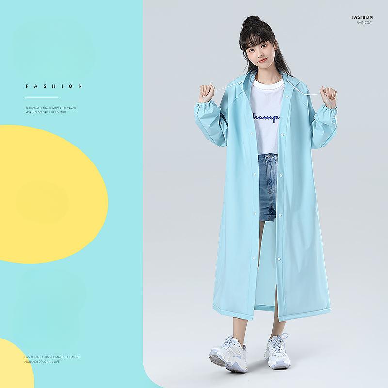 

Утолщенная куртка от дождя для взрослых, ветрозащитный и водонепроницаемый утолщенный плащ «все в одном» из ЭВА, езда на велосипеде на открытом воздухе, портативный плащ синий