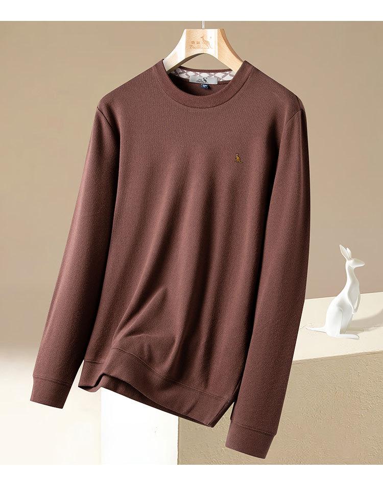 [Modal/Cashmere&Cotton] Spring Business Casual Silk Smooth Comfortable Solid Color Loose Men's Sweatshirt