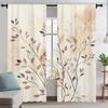 2pc Autumn Leaf Print Curtains   Polyester Fabric   Machine Washable   Suitable for Bedroom and Living Room Decoration