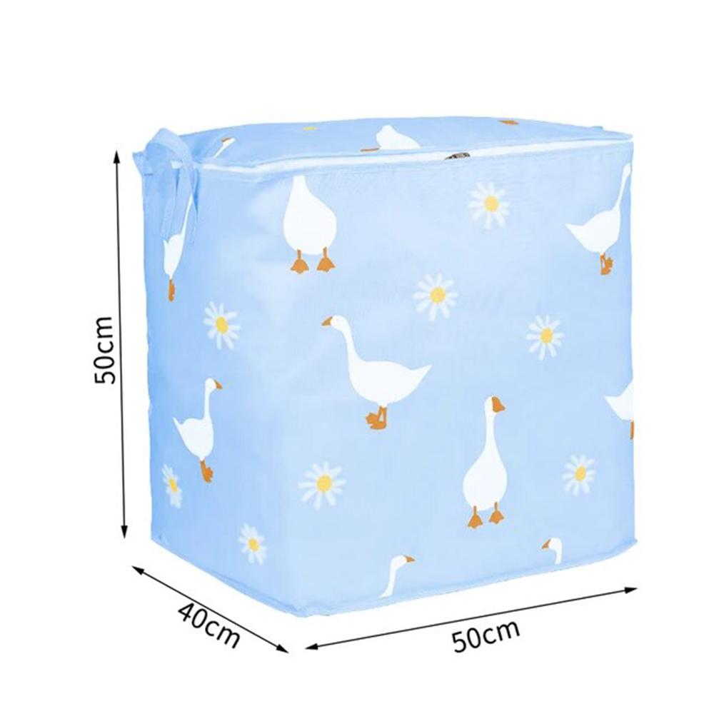 Сумки для хранения одежды, нетканые органайзеры большой емкости, ящики для хранения вещей 50x40x50cm(100L) синий