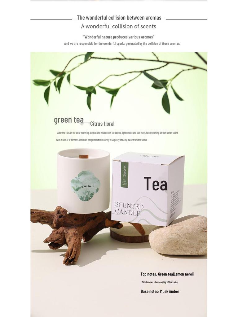 Scented Soy Wax Aromatherapy Candles in Round Ceramic Cups for Home, Hotel, and Bedroom