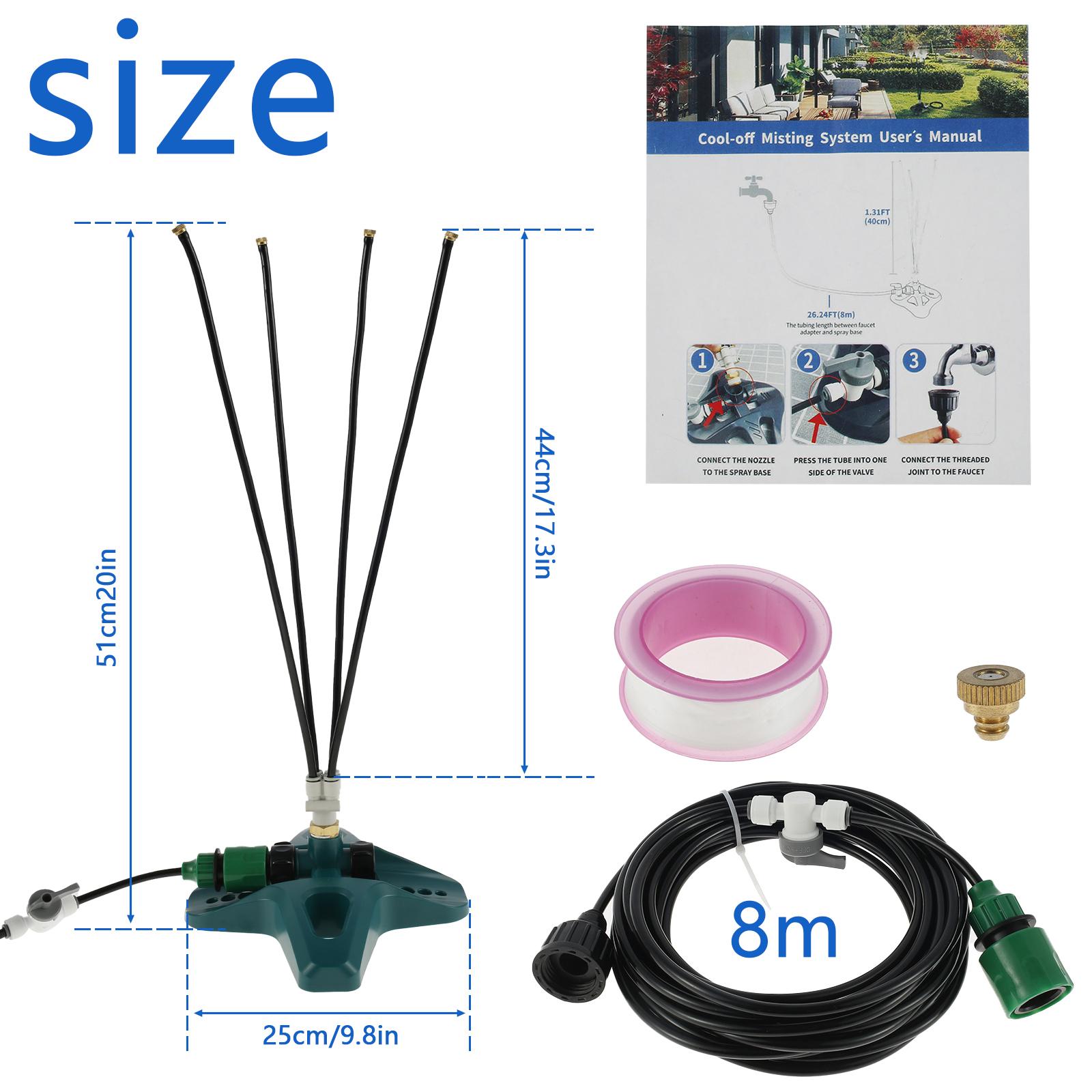 

Standing Mister Adjustable Garden Watering System with 26FT Hose Leak-proof Standing Misting Cooling System Water Spray Tool