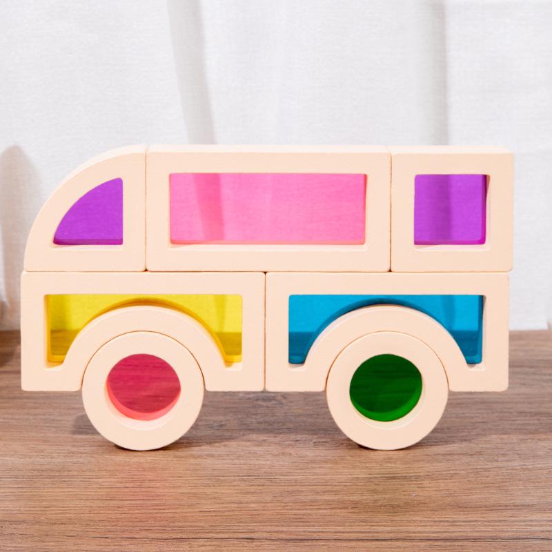 Colorful Kaleidoscope Building Blocks: Educational Shape & Color Recognition Toy for Children