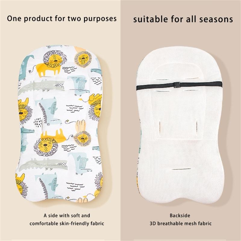 Strollers Seat Liner with Printed Pattern Pushchair Mattress Chair Pad Baby Carriers Cushion Seat Pad Infant Supply