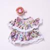 Spain Mia Potato Doll Clothes - 24cm Mia Dress-up Set: Purple Flower Dress & Crown
