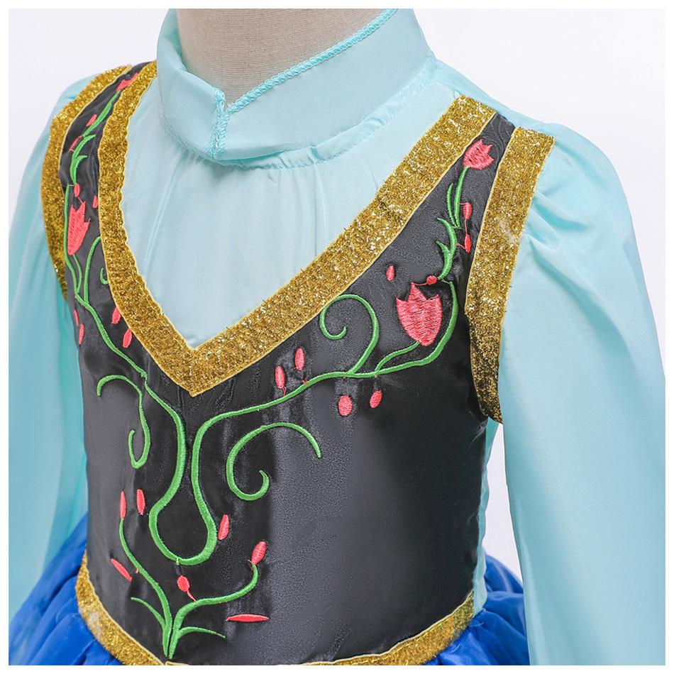 Girls Snow Queen Cosplay Costume Child Ball Gown Clothes Halloween Costume Girl Elsa Princess Dress Kids Christmas Anna Dresses