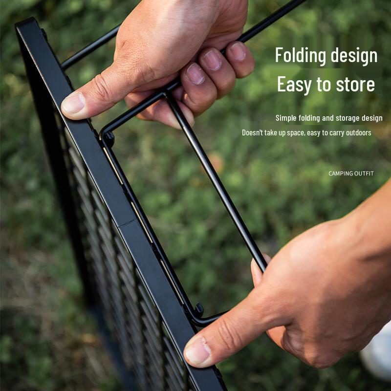 ZISIZ Outdoor Folding Portable Camping Grid Table
