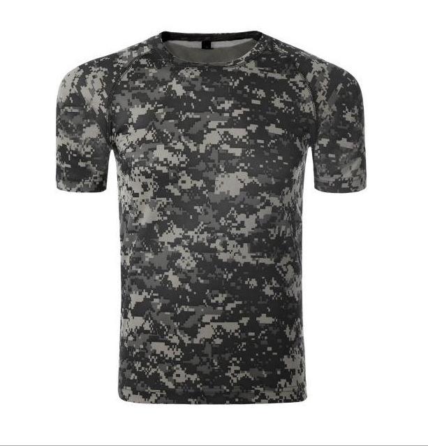 Men's Korean Style Camouflage Short Sleeve T-shirt, Special Forces Slim Fit Military Summer Tee, Trendy.