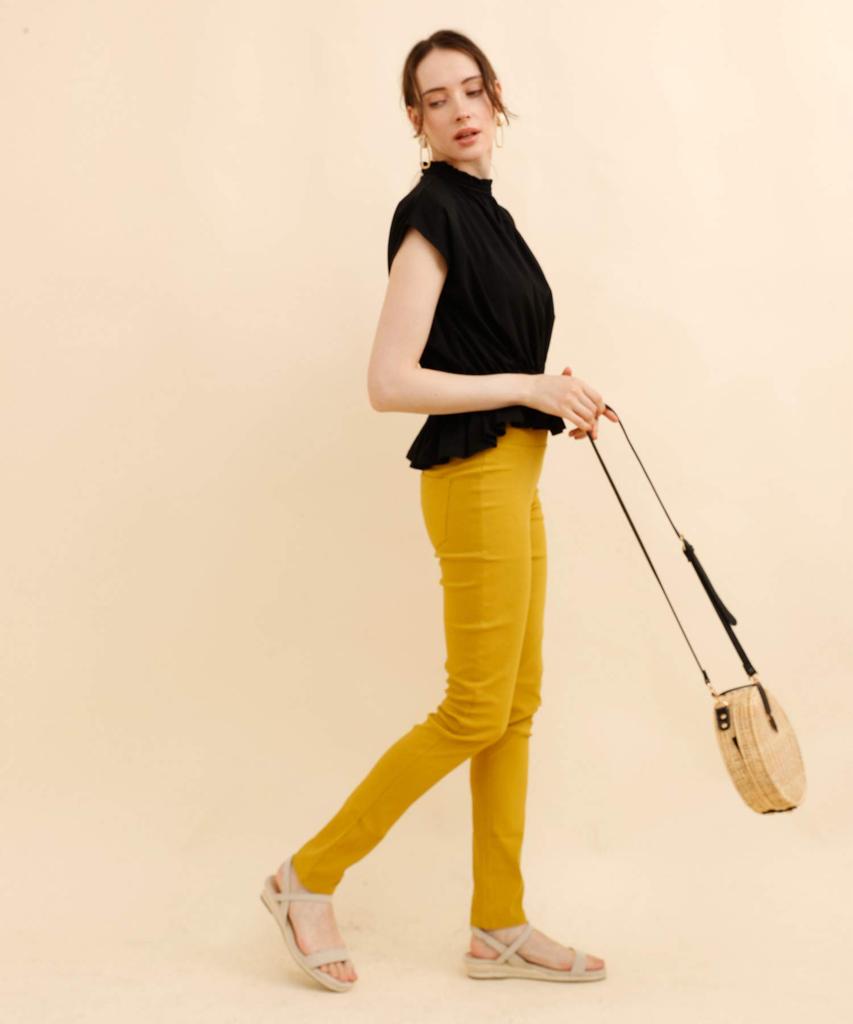 Leggings That Have Sold Over Units Are Now Available with Stretch Leggings with Pockets [Imoha] The 300,000 Pockets! High-waisted (Yellow, M)