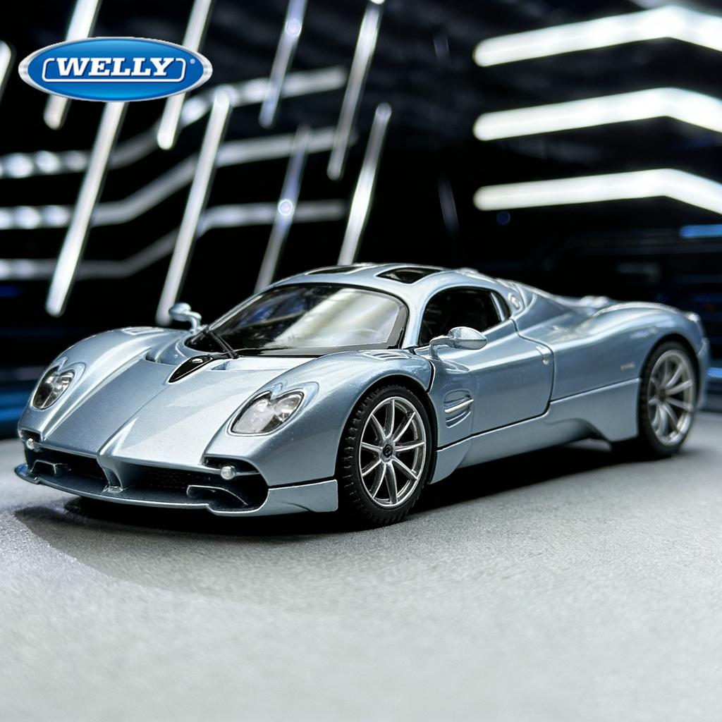 WELLY 1/24 Pagani Utopia Alloy Diecast Metal Scale Model Car Miniature Car Model Static Children Toy Car Vehicle Gifts