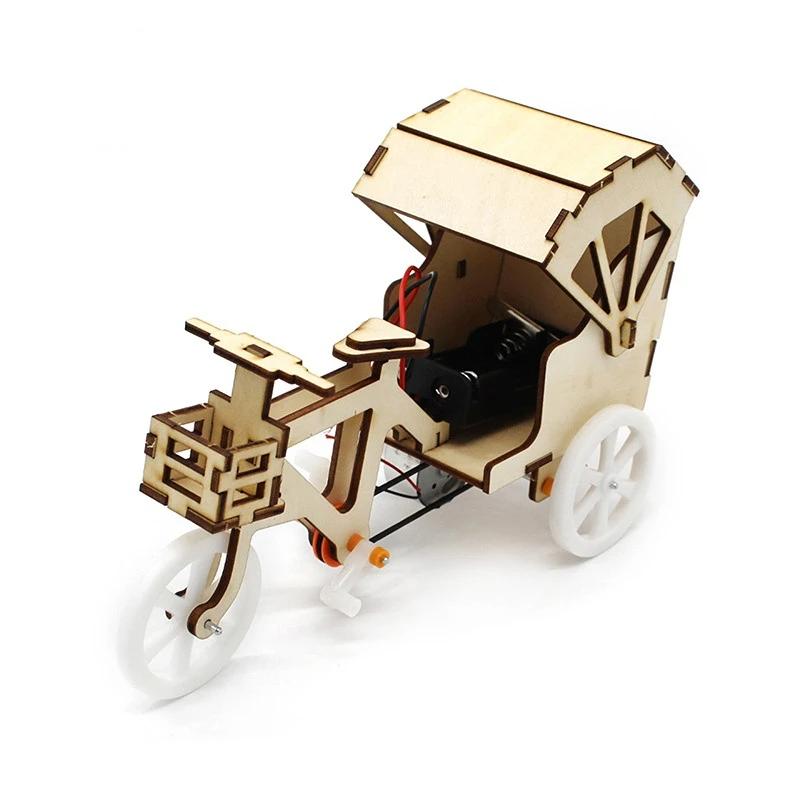Student DIY Tricycle Technology Model Kit for Science Experiment and Small Production Assembling Toy Project