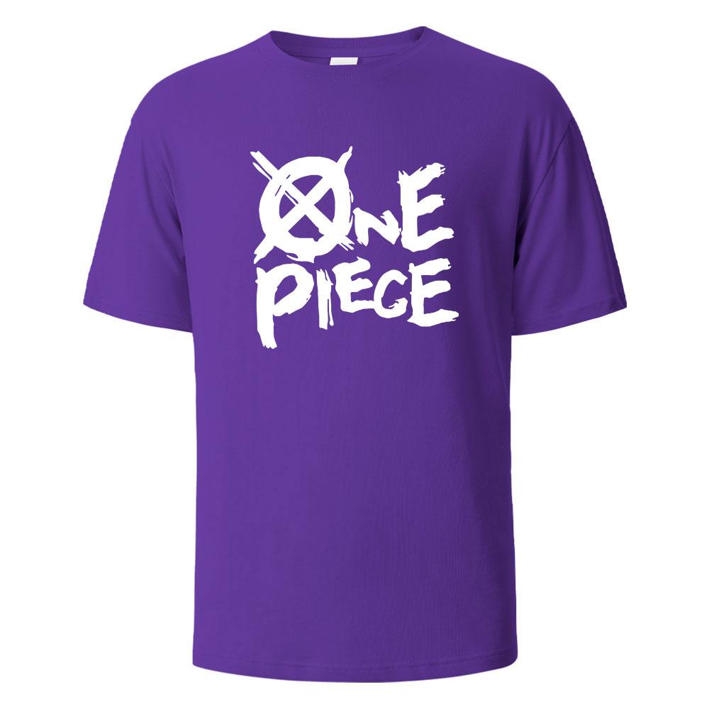 One Piece Print TShirt 100 Cotton Summer Tees For Men Women Oversize Casual Tops
