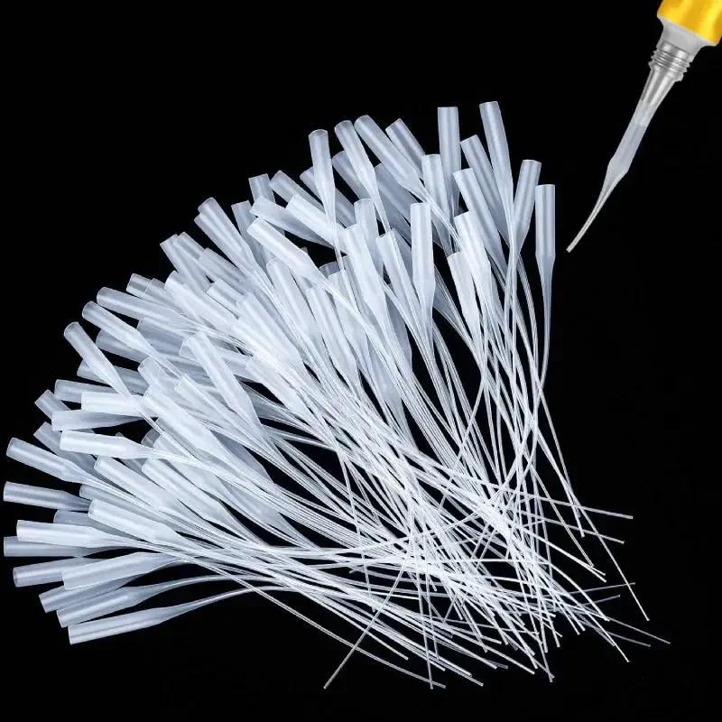 50/100/200/300pcs Glue Micro Tips Plastic Bottle Extender Tips CA Glue Precision Applicator For Arts Crafts Lab Dispensing 4