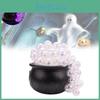Estilo Vintage Halloween Calderão de Bruxa Roxo com Bolhas Pote de Doces em Plástico Preto