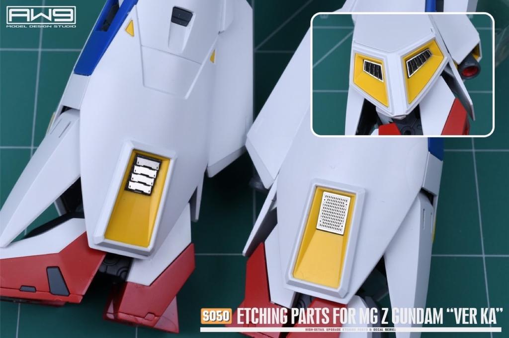 MG Mobile Suit Zeta Gundam Custom Detail Up Kit with Stainless Steel Parts and Decals 1/100 Ver.Ka High-Quality Water-Transfer [Used]