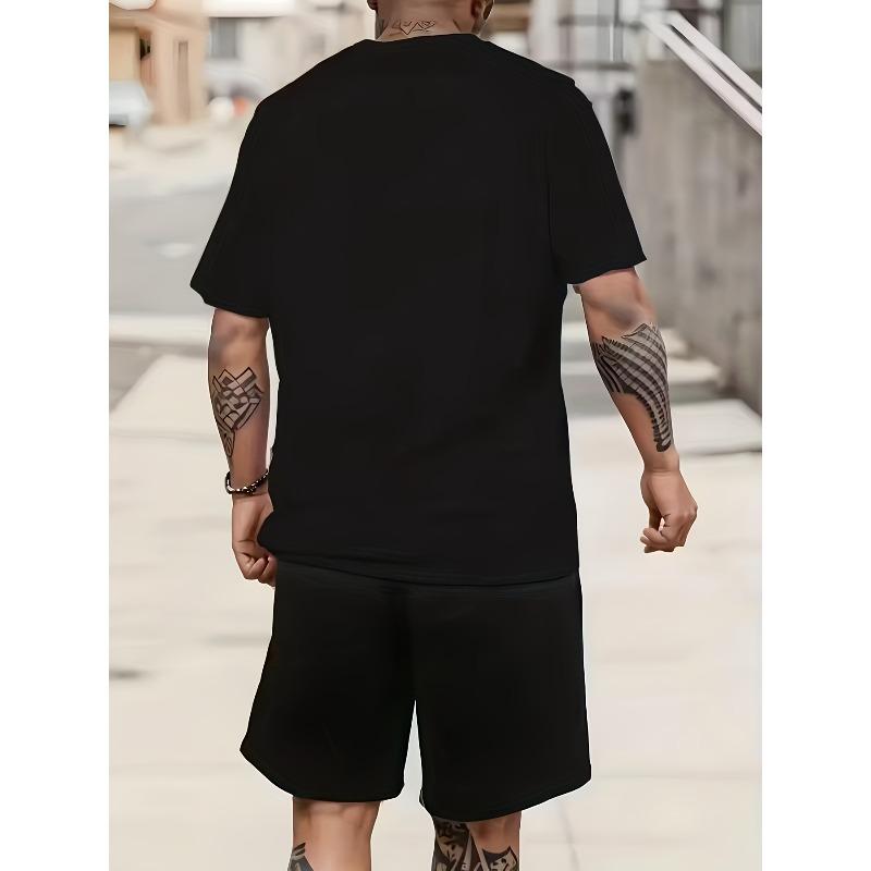 European Size Men'S Lightweight Breathable T-Shirt – Quick-Dry Regular Fit Casual Everyday and Formal, Gym, Travel, Beach–Machine Washable Black Shirt