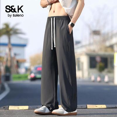 Baleno S&K Men's Ice Silk Casual Straight Pants