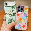 Custodia Floreale Rosa Cartoon Per iPhone 17 Pro Max iPhone 16 15 14 13 Pro Max 11 17e 16e Lusso Texture Pelle Silicone Morbido Copertura Opaca