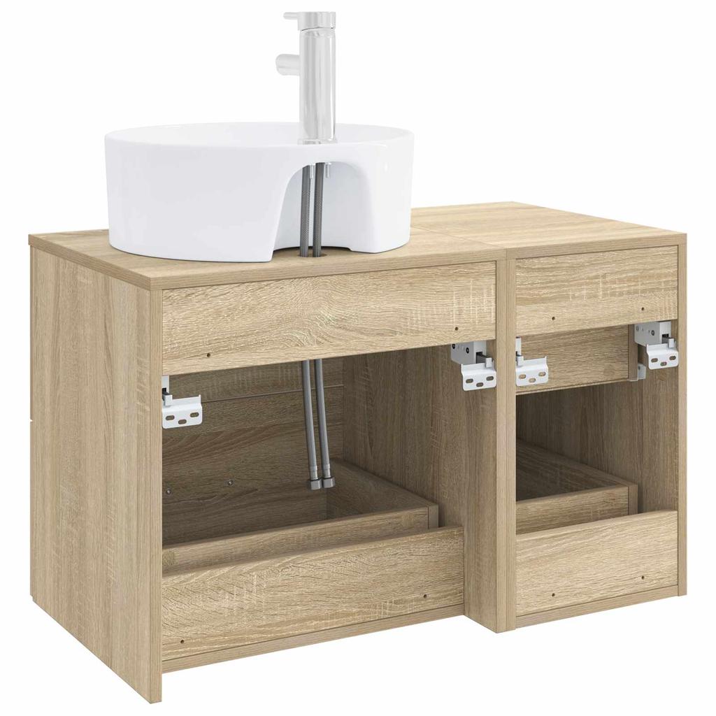 Bathroom Furniture Set 2 pcs. Sonoma Oak Engineered Wood