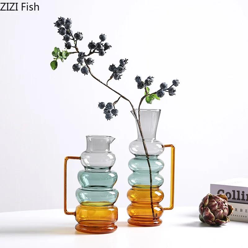 Minimalism Bubble Circle Glass Vase Hydroponics Plant Pot Table Decoration Flowers Arrangement Floral Vases Room Aesthetic Decor