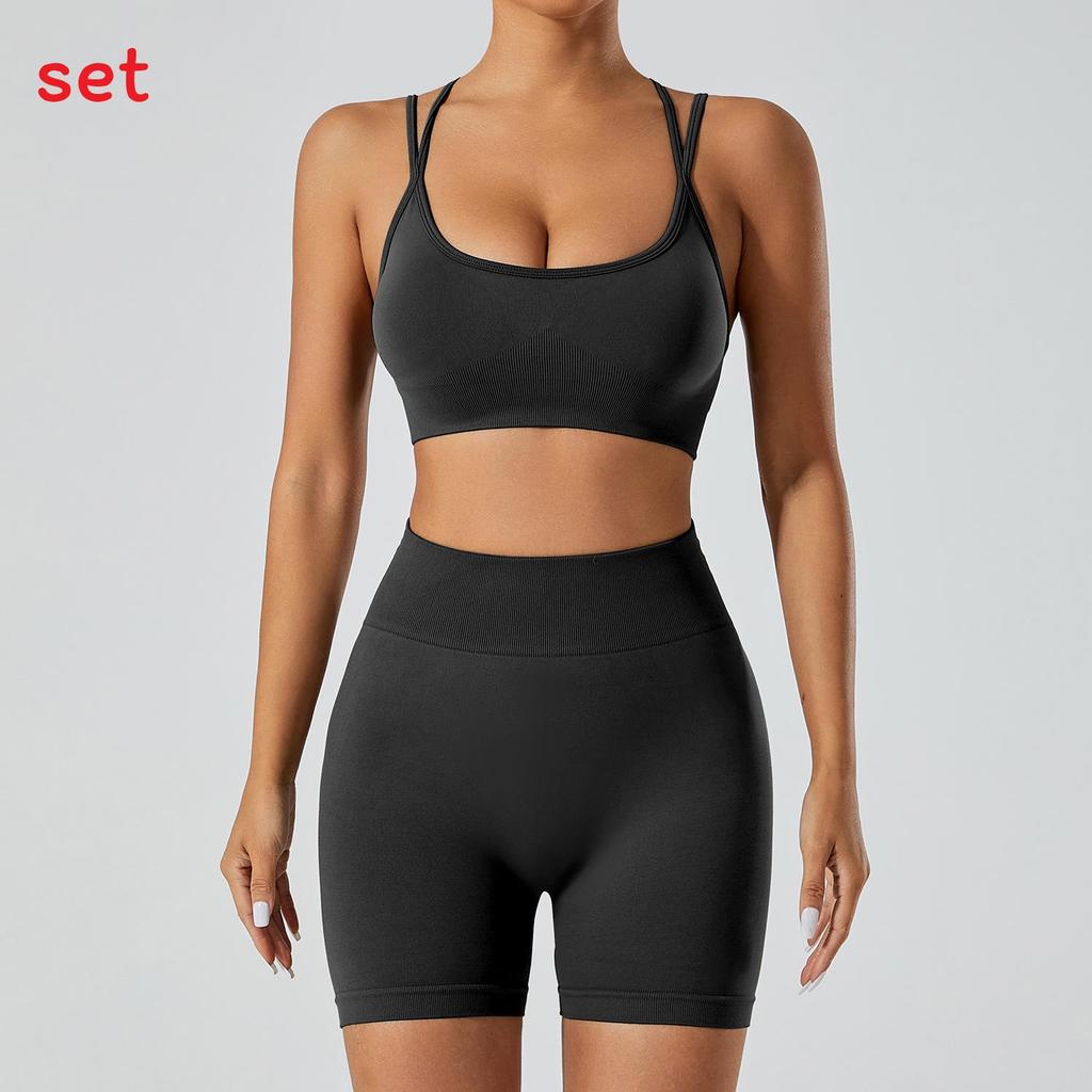 Seamless Yoga Set For Women With Quick Dry Fabric Perfect For Running And Fitness Activities