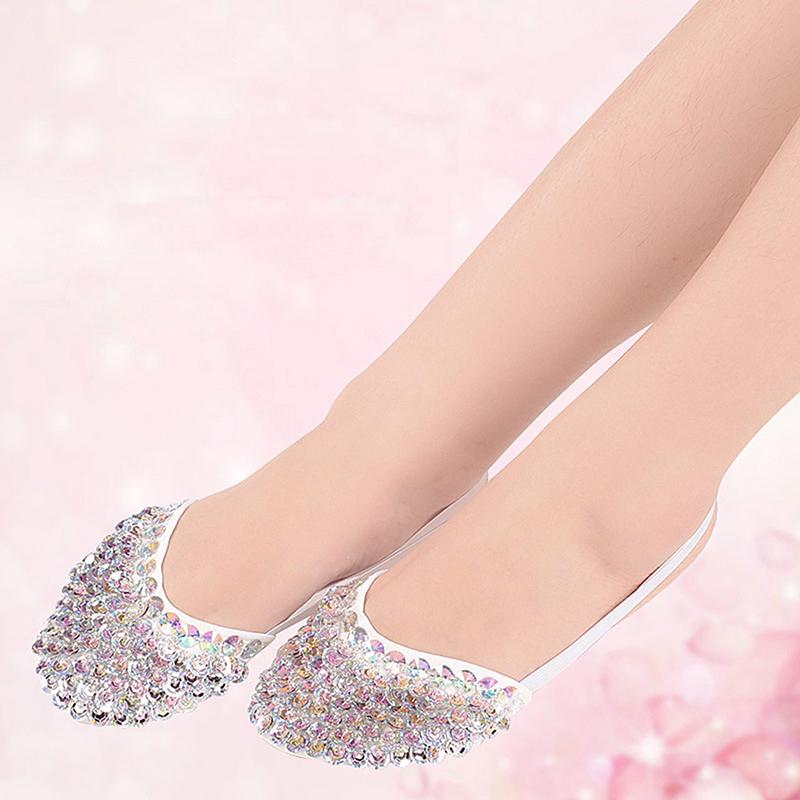 Buy Belly Dance Shoes With Sequins Rhinestones For Ballet/Latin/Dancing