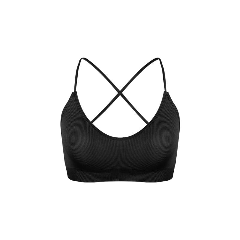 Women Thin Strap Cross Back Open Back Sports Yoga Bra For Running Fitness S