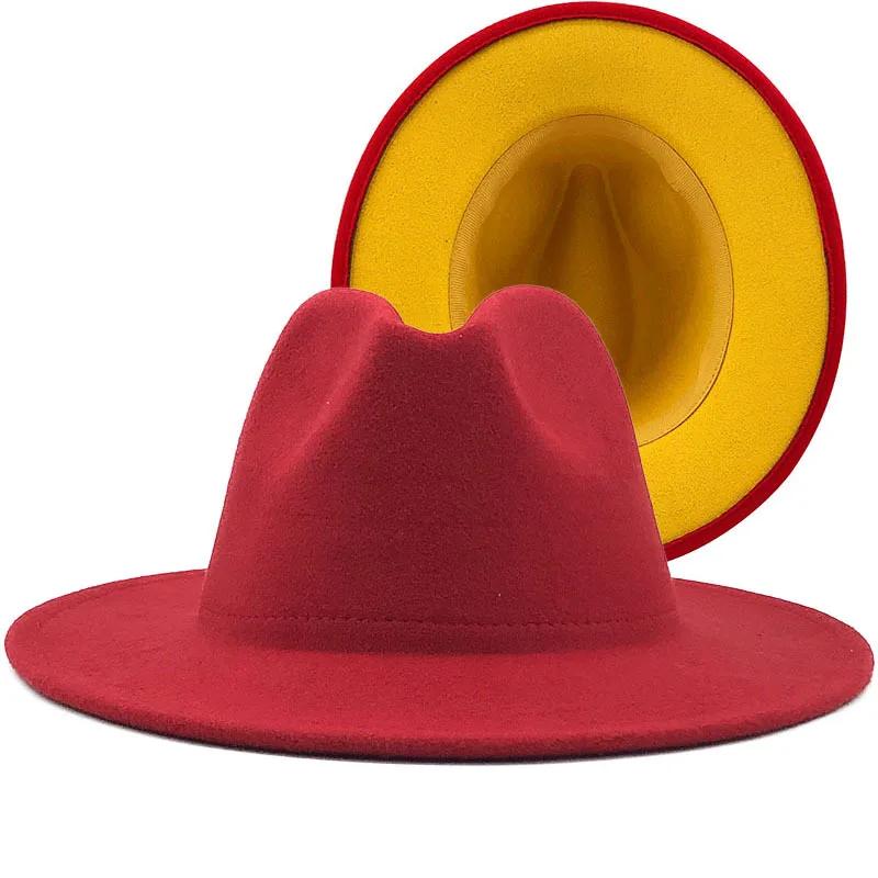 2025 Wool Felt Fedora Hat Wide Brim Jazz Party Hat for Women Men Autumn Winter Fashion