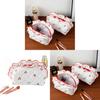 Floral Cherry Cosmetic Bag With Breathable Polyester For Daily Use