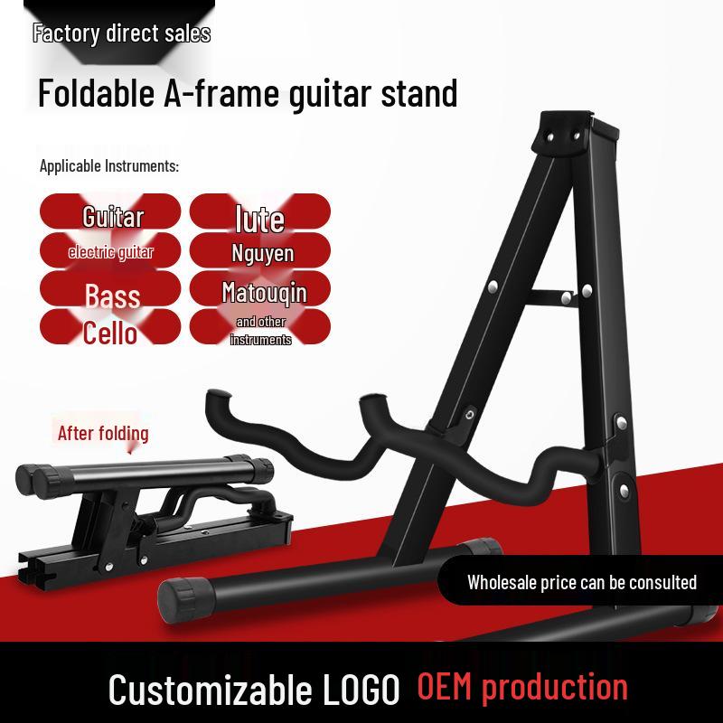 Folding A-frame Universal Guitar Stand for Electric, Acoustic, Bass, Zhongruan, Pipa, Liuqin